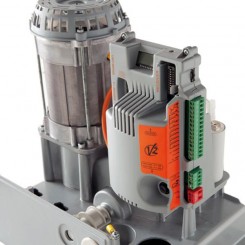 FORTECO V2HOME Motoréducteur électromécanique irréversible à crémaillère 230V pour portails coulissants jusqu’à 2200 kg de poids