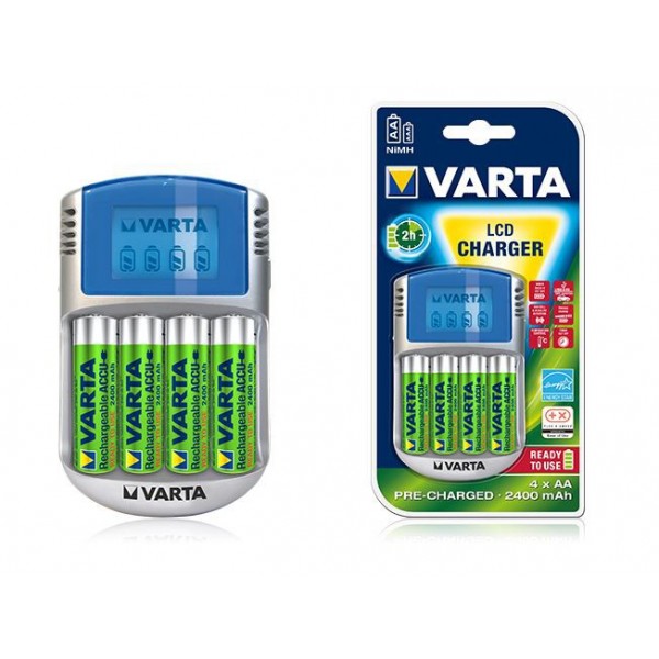 VARTA Chargeur LCD 2H + 4 AA 2100 + AC + USB